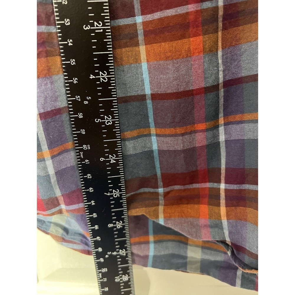 ALAN FLUSSER Men's  L- 100%‎ Cotton Button-Down Long Sleeve Shirt -striped - Picture 4 of 7